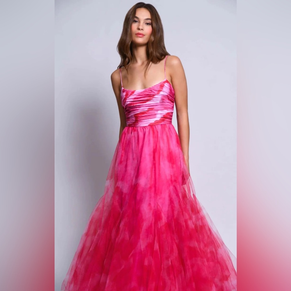 Hutch Toni Ruched Satin & Tulle Gown - Picture 6 of 6
